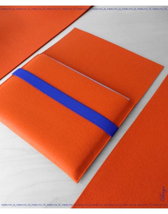 TROPIC ORANGE German wool felt sleeve for 13'' Macbook Pro